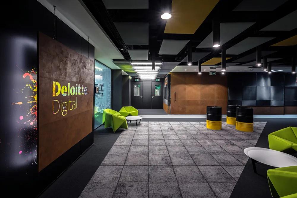 暗色风采 数字化营销巨头Deloitte德勤公司加勒斯特创意办公室设计欣赏