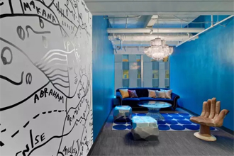 图形装置空间 Viacom纽约总部办公健康中心设计欣赏-穆氏设计
